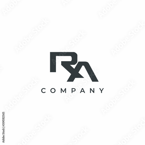 Letter RA Modern Company Logo Design Vector Template