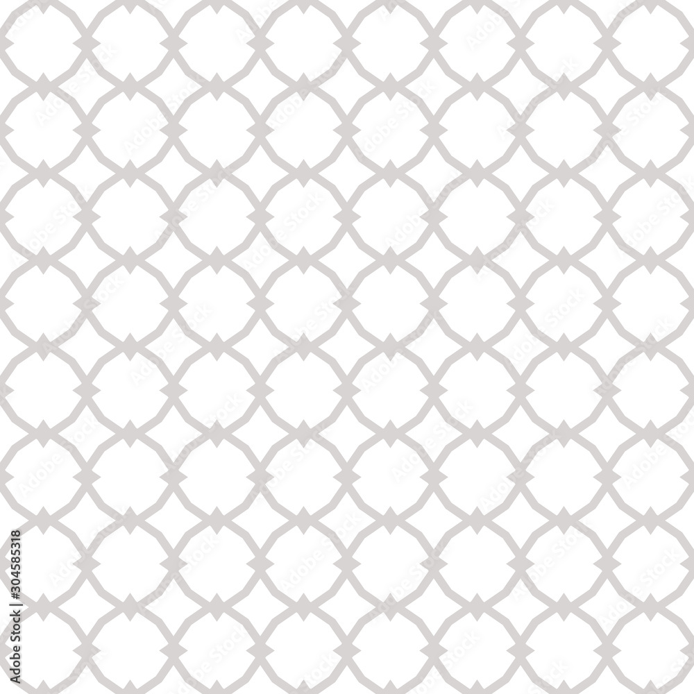 Subtle ornamental seamless pattern with geometric tiles, carved grid, lattice Subtle ornamental seamless pattern with geometric tiles, carved grid, lattice