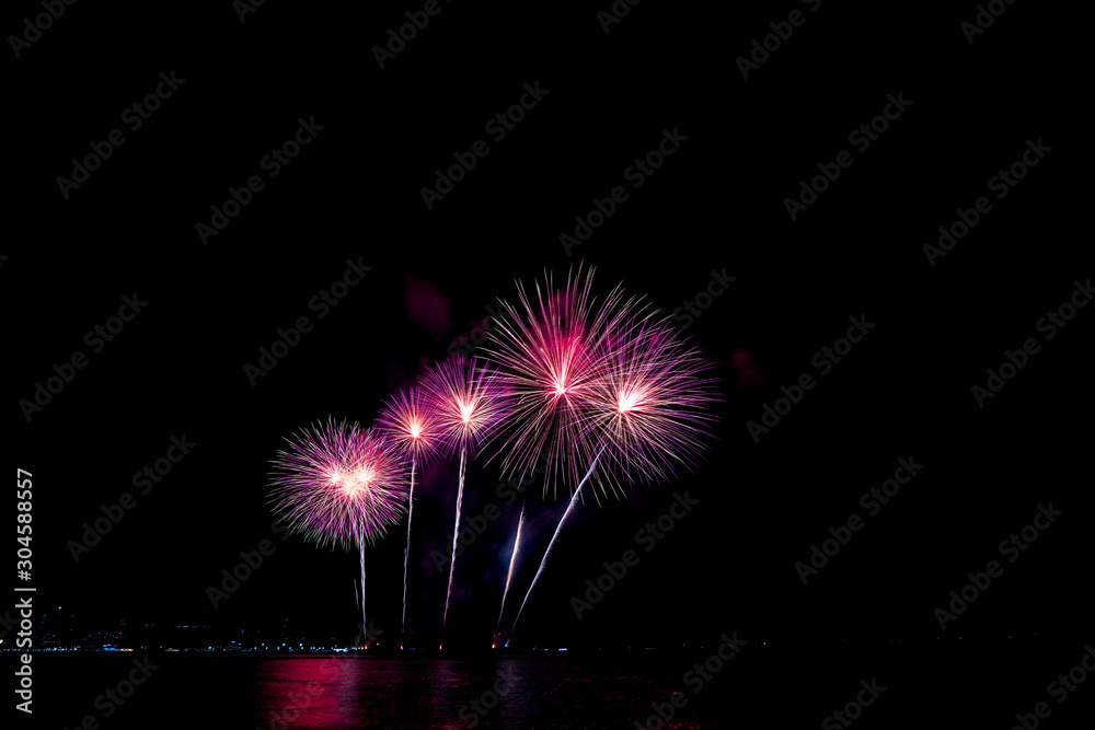 Fireworks light up the sky with dazzling display Fireworks light up the sky with dazzling display