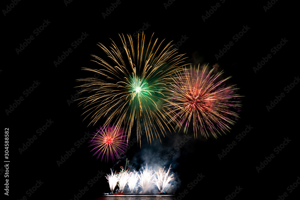 Fireworks light up the sky with dazzling display Fireworks light up the sky with dazzling display