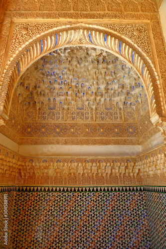 beautiful Moorish Style design of Alhambra Granada - Andalusia, Spain, Europe 