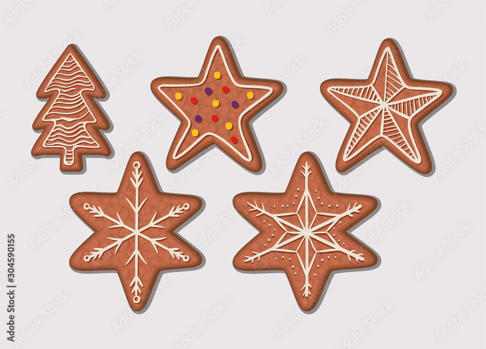 Merry christmas cookies vector design Merry christmas cookies vector design