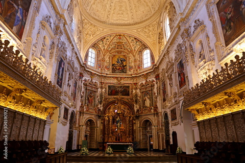 Interior of the Carthusian monastery church of the Assumption of Our Lady (Monasterio de la Cartuja) , Granada, Spain. photo