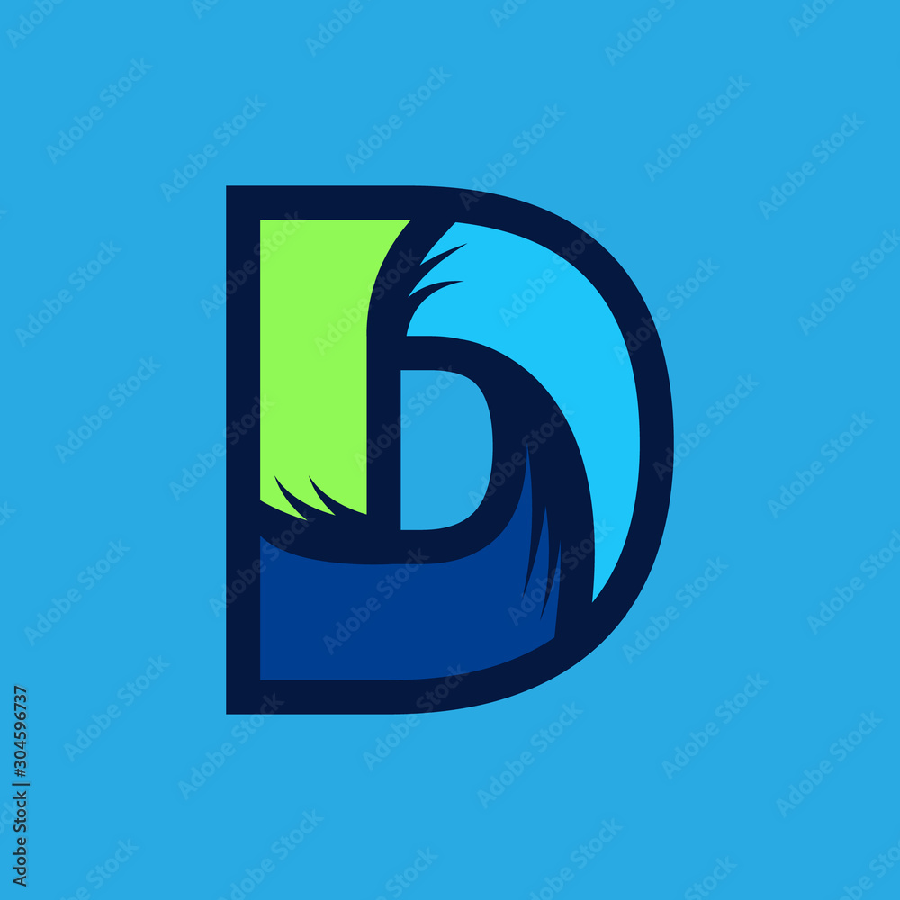 Initial letter D modern logo template for company or business branding Initial letter D modern logo template for company or business branding