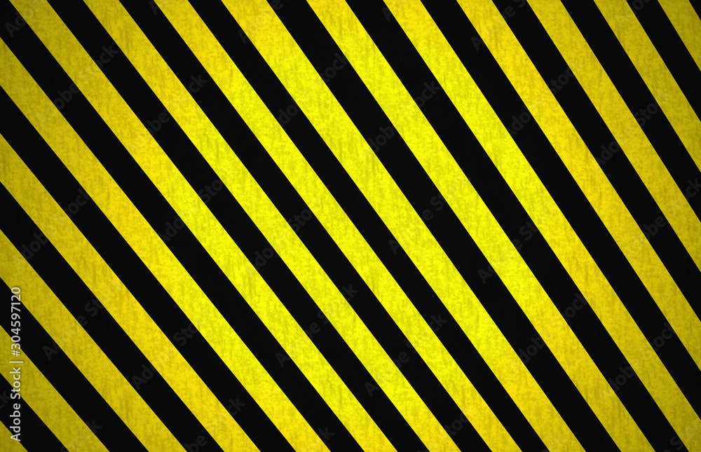 Black stripes pattern or seamless on the yellow background. Set of lines with texure old wall.