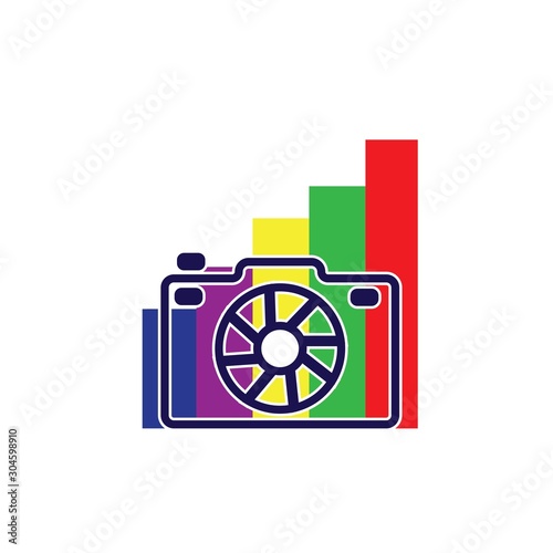 photography concept logo design vector template