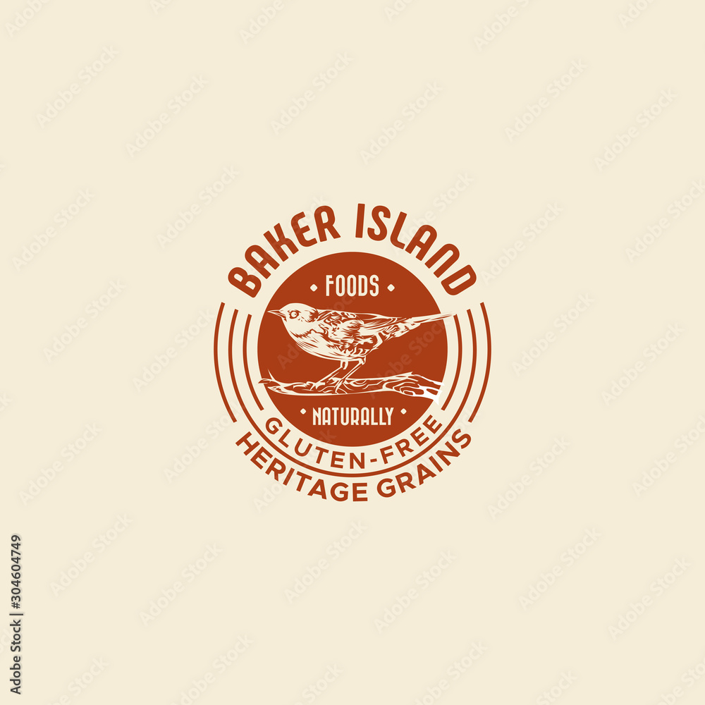 Fototapeta premium baker island logo consept tamplate