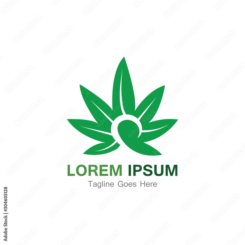 Cannabis leaf template vector illustration icon design Cannabis leaf template vector illustration icon design