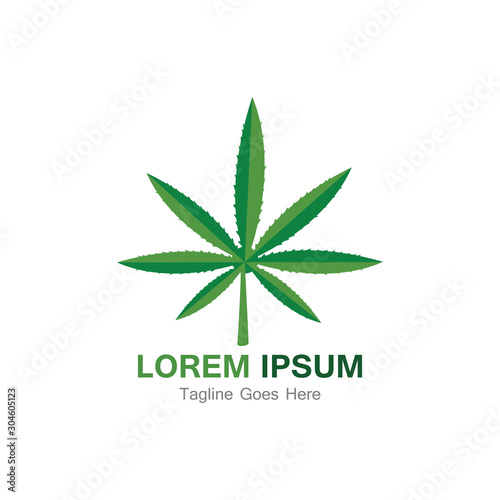 Cannabis leaf template vector illustration icon design