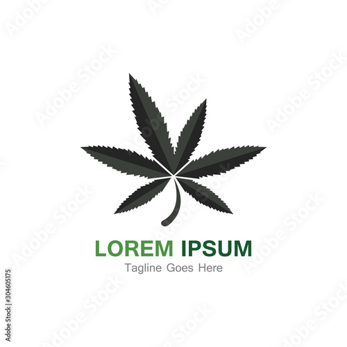 Cannabis leaf template vector illustration icon design