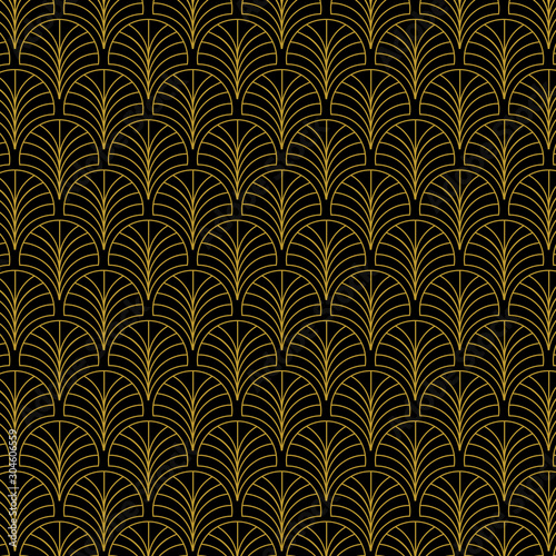 Art Deco style seamless pattern design. Pattern tile is included in the swatches panel.