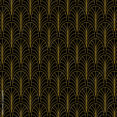 Art Deco style seamless pattern design. Pattern tile is included in the swatches panel.