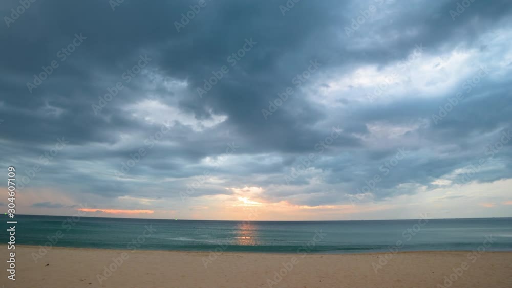 time lapse scenery sunset in Karon beach Phuket time lapse scenery sunset in Karon beach Phuket