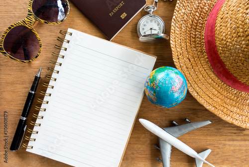 Travel accessories for vacation trip