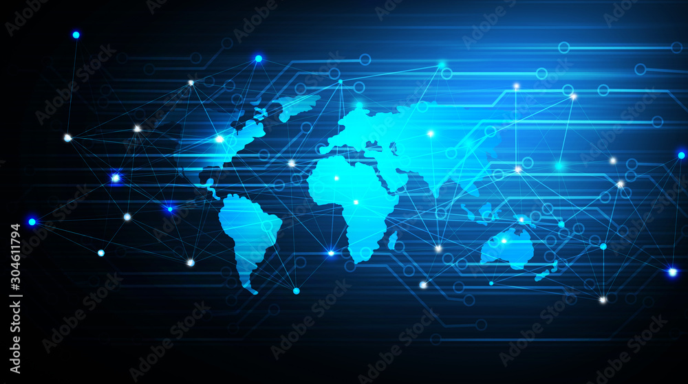 Obraz premium business concept. global internet work