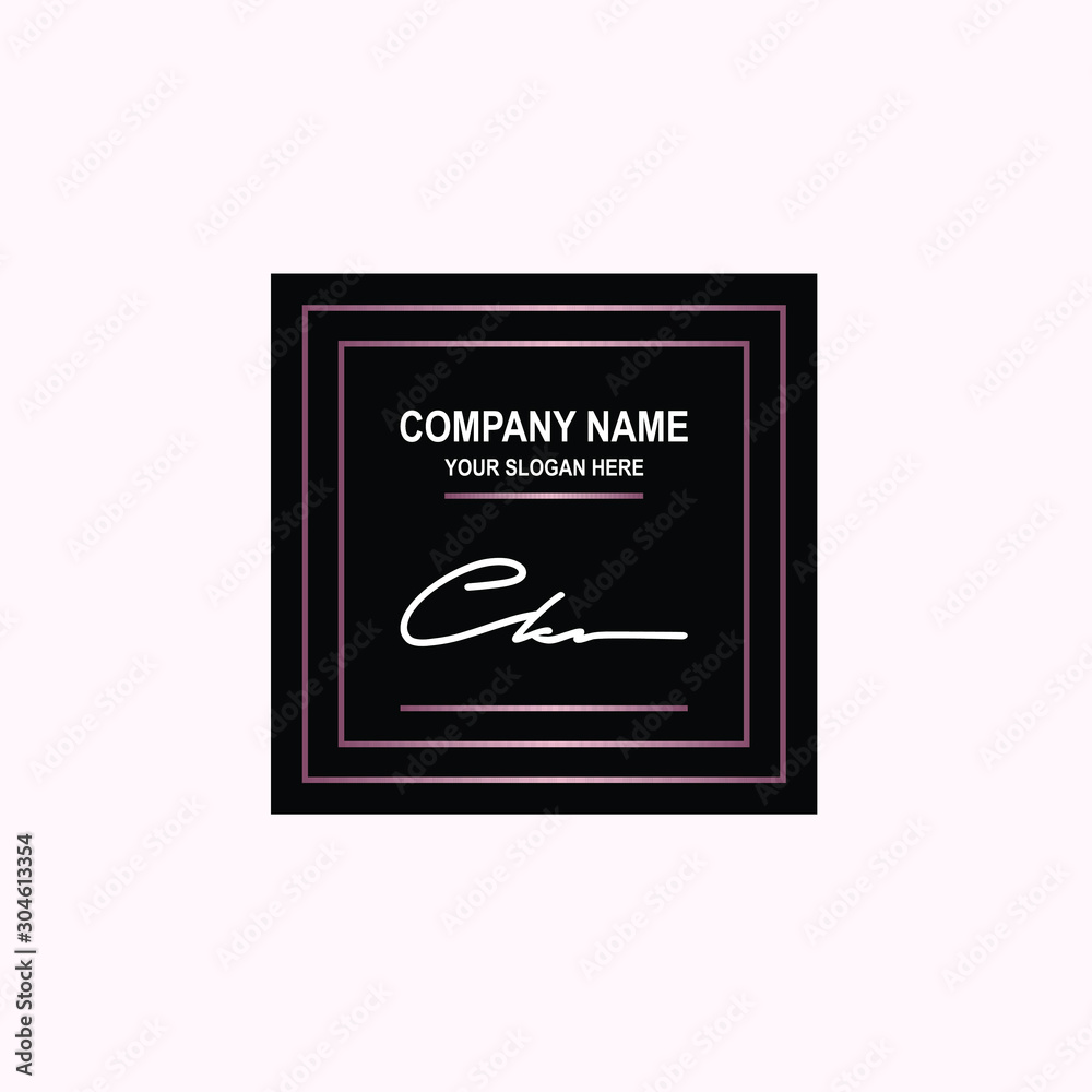CK Initial signature logo is white, with a dark pink grid gradation line. with a black square background CK Initial signature logo is white, with a dark pink grid gradation line. with a black square background
