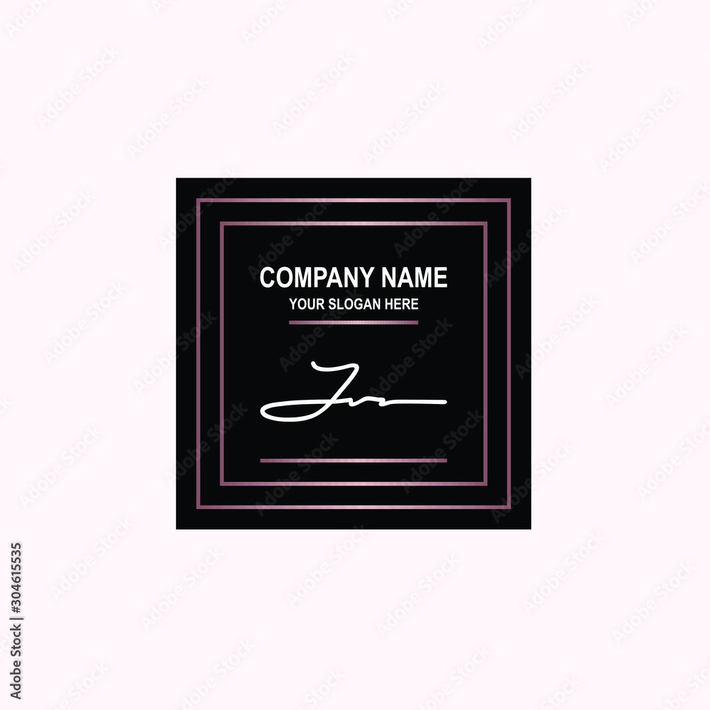 JV Initial signature logo is white, with a dark pink grid gradation line. with a black square background JV Initial signature logo is white, with a dark pink grid gradation line. with a black square background