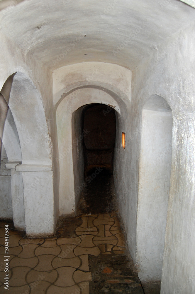 Cave monastery of St. Antony in historical Russian town Chernigov,Ukraine