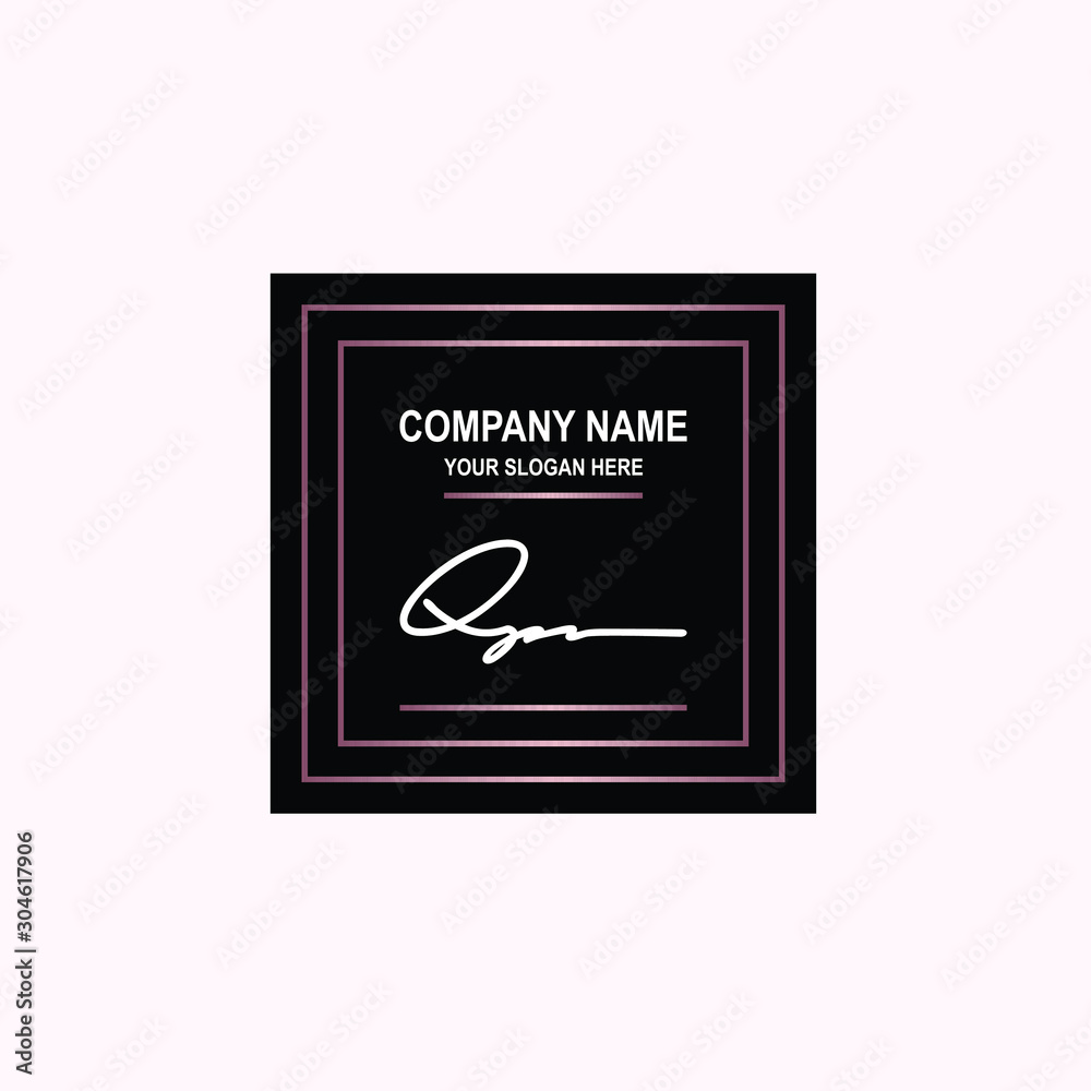 QP Initial signature logo is white, with a dark pink grid gradation line. with a black square background QP Initial signature logo is white, with a dark pink grid gradation line. with a black square background