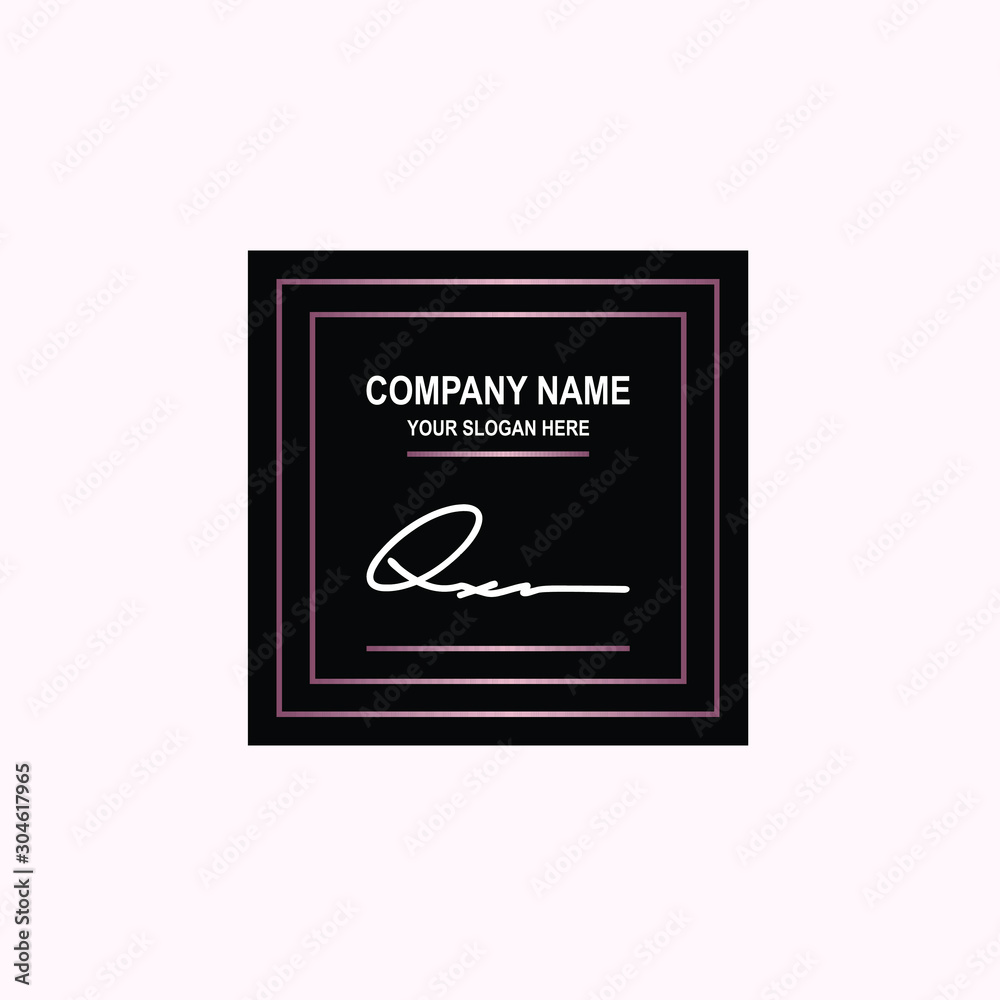 QX Initial signature logo is white, with a dark pink grid gradation line. with a black square background QX Initial signature logo is white, with a dark pink grid gradation line. with a black square background