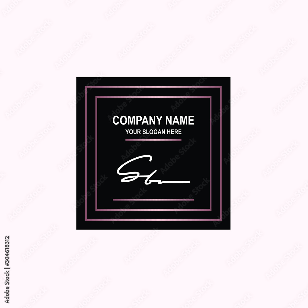 SB Initial signature logo is white, with a dark pink grid gradation line. with a black square background SB Initial signature logo is white, with a dark pink grid gradation line. with a black square background