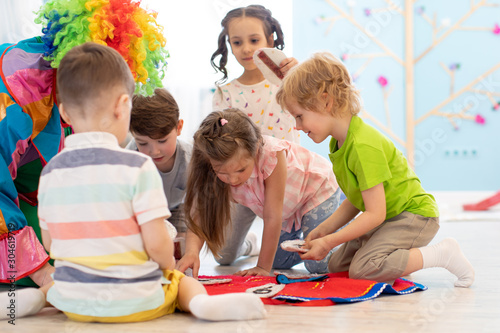 clown entertains preschool ...