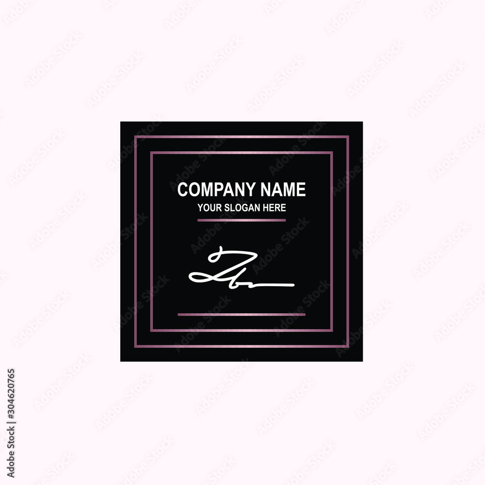 ZB Initial signature logo is white, with a dark pink grid gradation line. with a black square background ZB Initial signature logo is white, with a dark pink grid gradation line. with a black square background