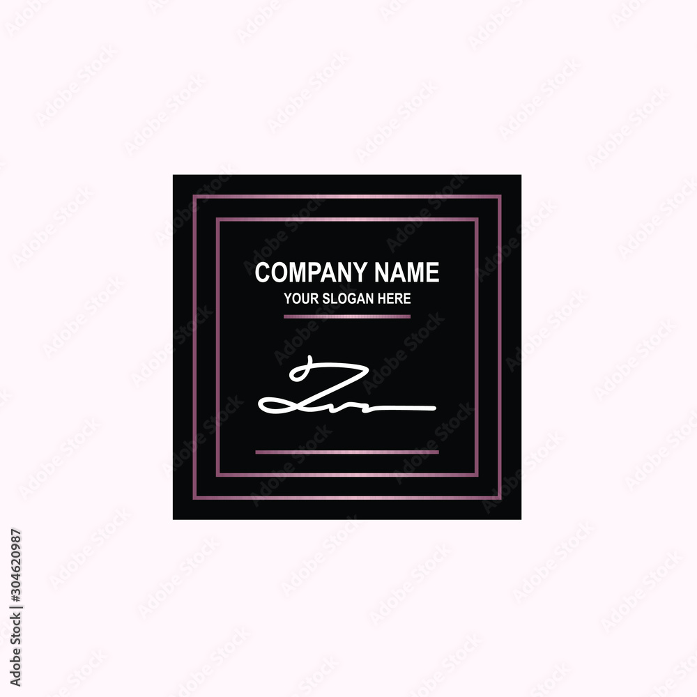 ZV Initial signature logo is white, with a dark pink grid gradation line. with a black square background ZV Initial signature logo is white, with a dark pink grid gradation line. with a black square background