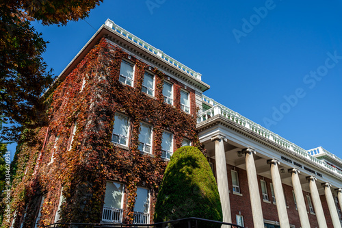 DAEGU, SOUTH KOREA - NOVEMBER 4, 2019: Classic building at Keimyung University in Daegu, South Korea. Keimyung University was founded by an American missionary as a Christian university. photo