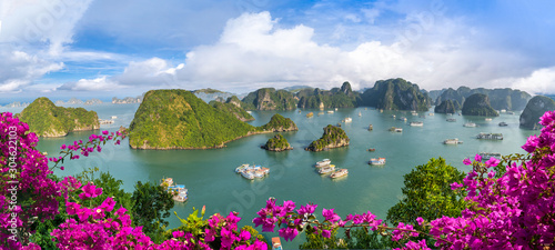 Obraz na plátně Landscape with amazing Halong bay, Vietnam
