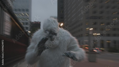 Scary Yeti Monster Fast Zoom-In