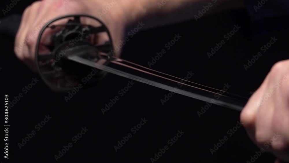 Samurai sword katana in hand. Katana sword holding in Samurai hand prepare to flighting Samurai sword katana in hand. Katana sword holding in Samurai hand prepare to flighting