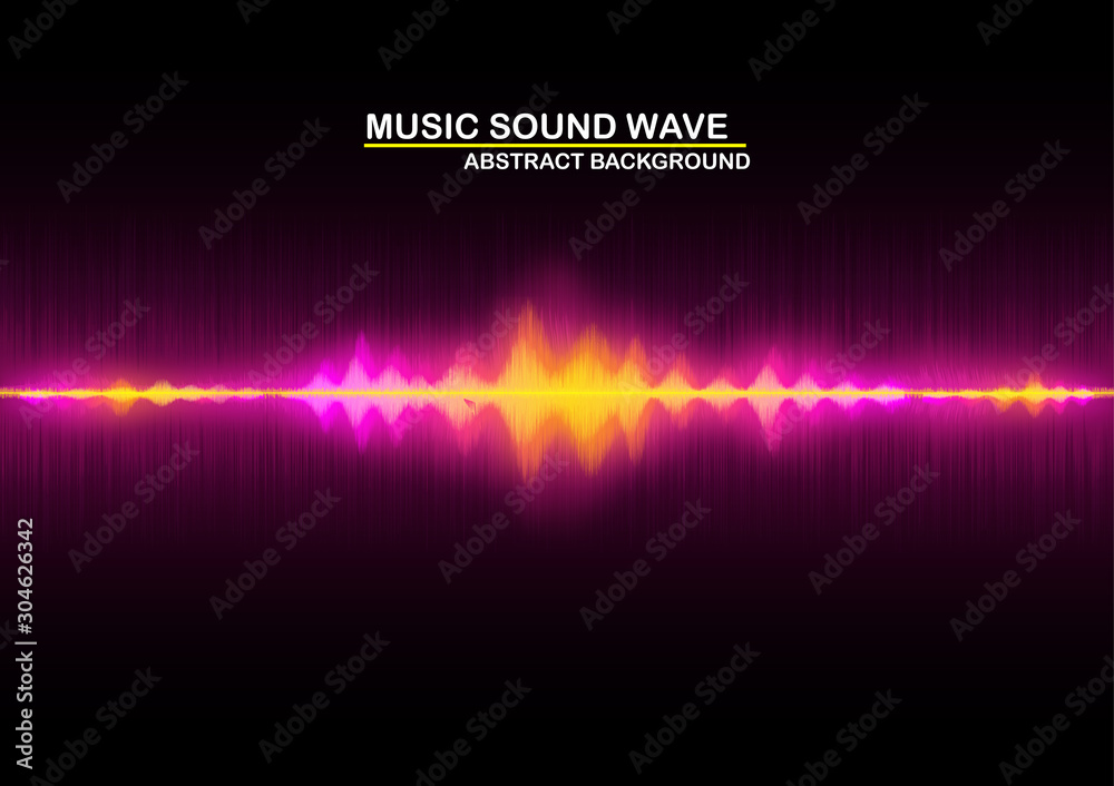 Abstract Music Wave Background or Sound Wave Design,Equalizer for music, Showwing Sound wave with Music wave, Fun colorful sound wave Illustration.