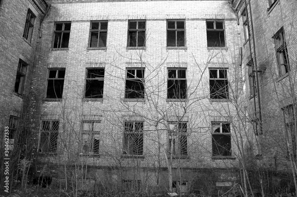 School. Urban decay. Kiev, Ukraine
