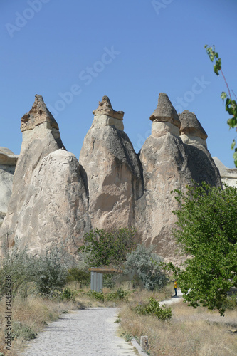 Fairy chimney balanced rock formations photo