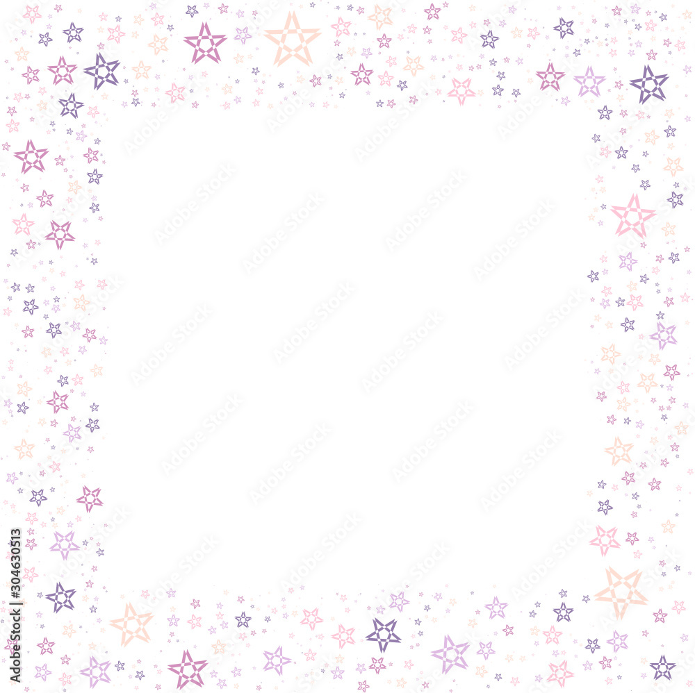 Light color frame with beautiful star pattern