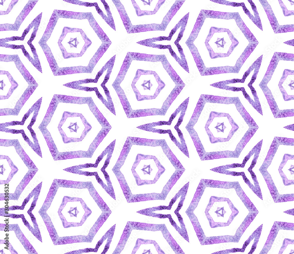Purple kaleidoscope seamless pattern. Hand drawn w Purple kaleidoscope seamless pattern. Hand drawn w