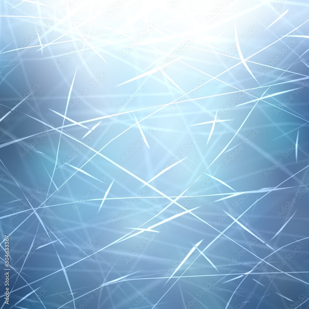 Cool blue white abstract background. Crystal plain pattern. Icy texture.