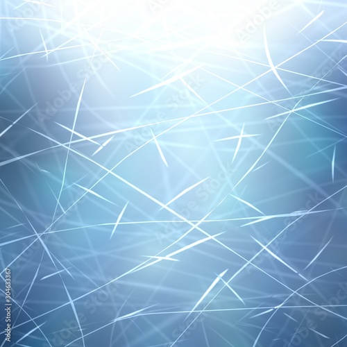 Cool blue white abstract background. Crystal plain pattern. Icy texture.