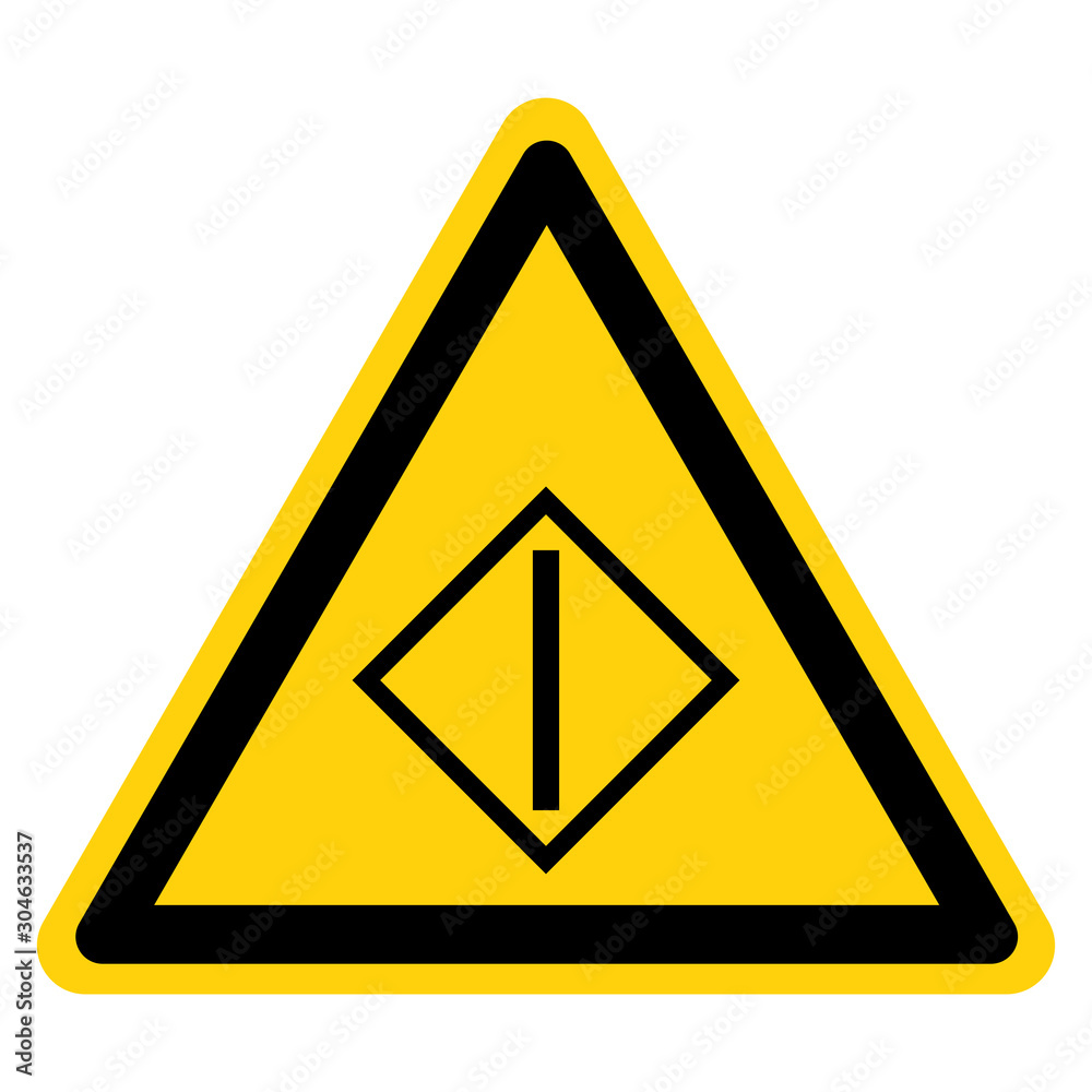 Warning Start (of Action) Symbol Sign, Vector Illustration, Isolate On White Background Label. EPS10 Warning Start (of Action) Symbol Sign, Vector Illustration, Isolate On White Background Label. EPS10