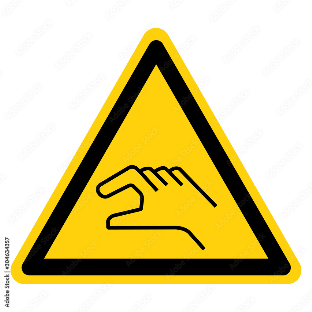 Warning Manual Control Symbol Sign, Vector Illustration, Isolate On White Background Label. EPS10