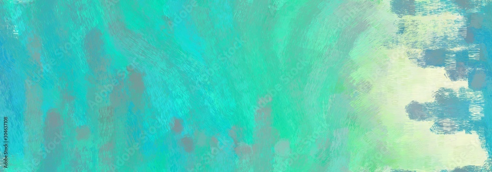 abstract seamless pattern brush painted background with medium turquoise, tea green and medium aqua marine color. can be used as wallpaper, texture or fabric fashion printing