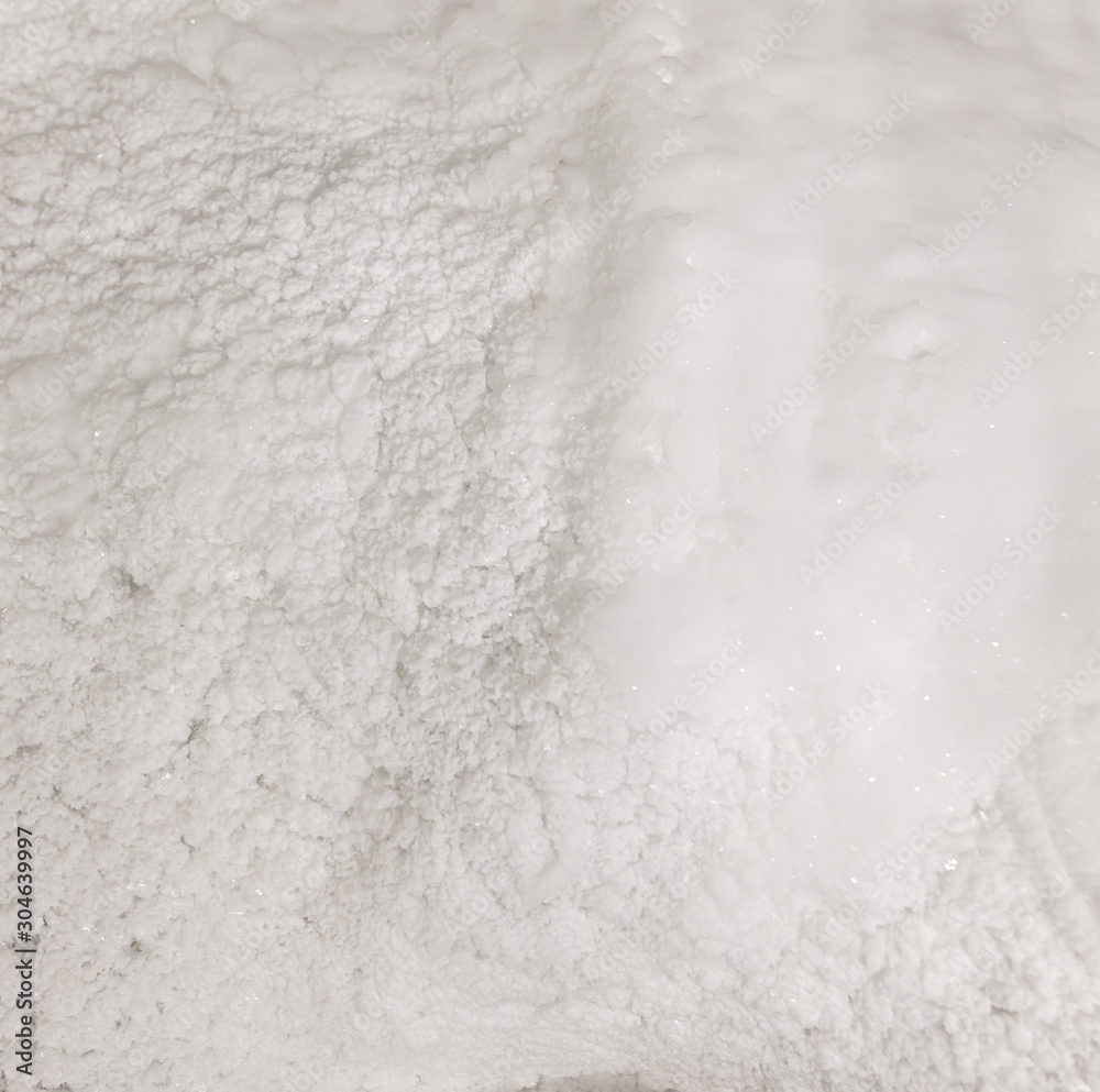 White walls of ice and snow in a cave White walls of ice and snow in a cave