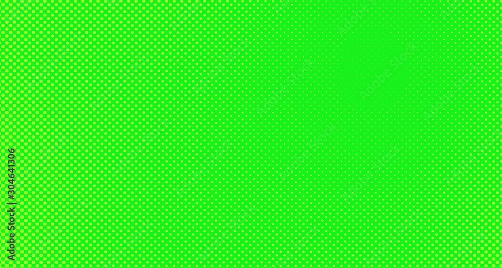 Obraz premium Green yellow pop art background abstract vector comics style blank layout template with clouds beams and isolated dots pattern. For sale banner for your designe 1960s. with copy space eps10