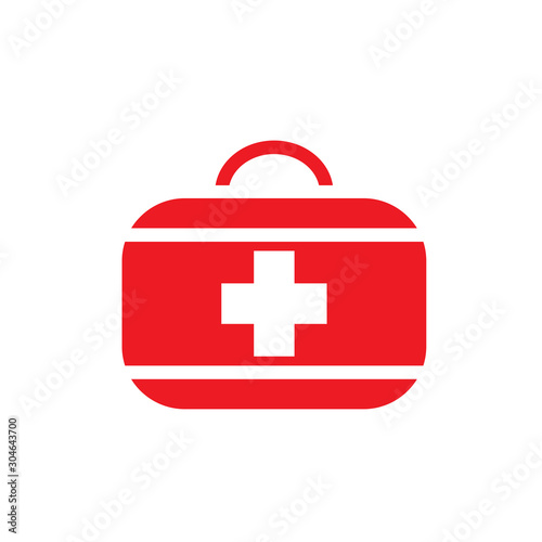 first aid box icon logo collection