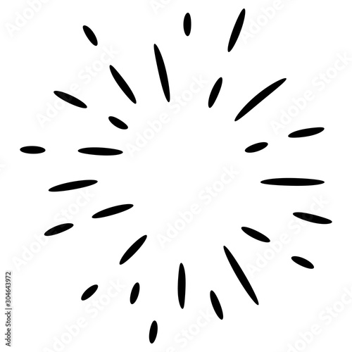 Photography doodle design element starburst hand drawn