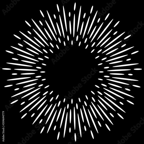 Design elements starburst .explosion effect. vector illustration