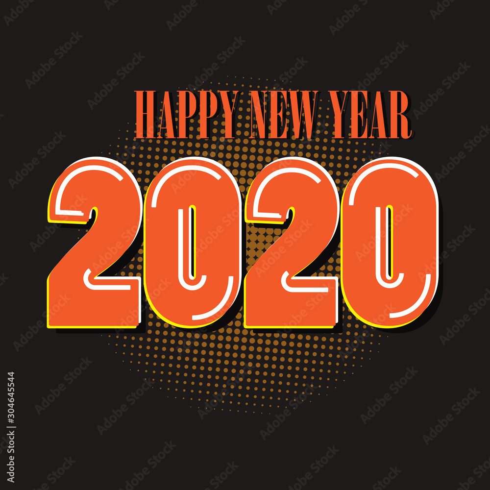 happy new year 2020 vector background