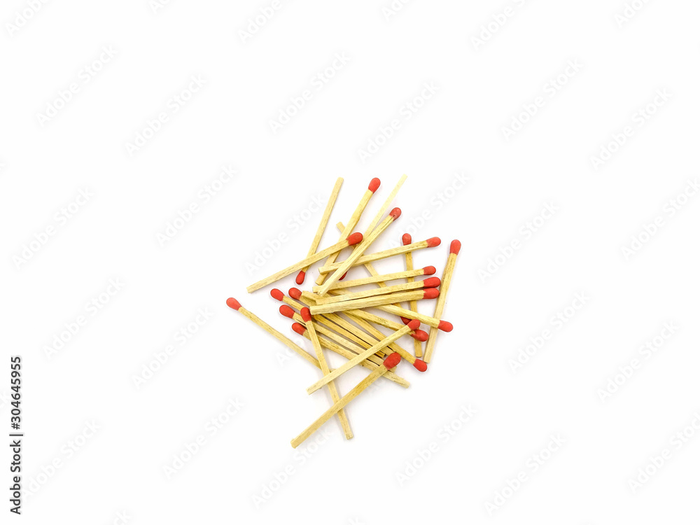 Matches on white background.