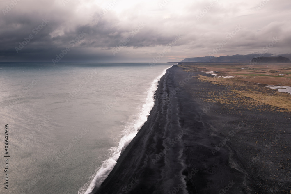 Reynisfjara black sand beach in South Iceland Reynisfjara black sand beach in South Iceland